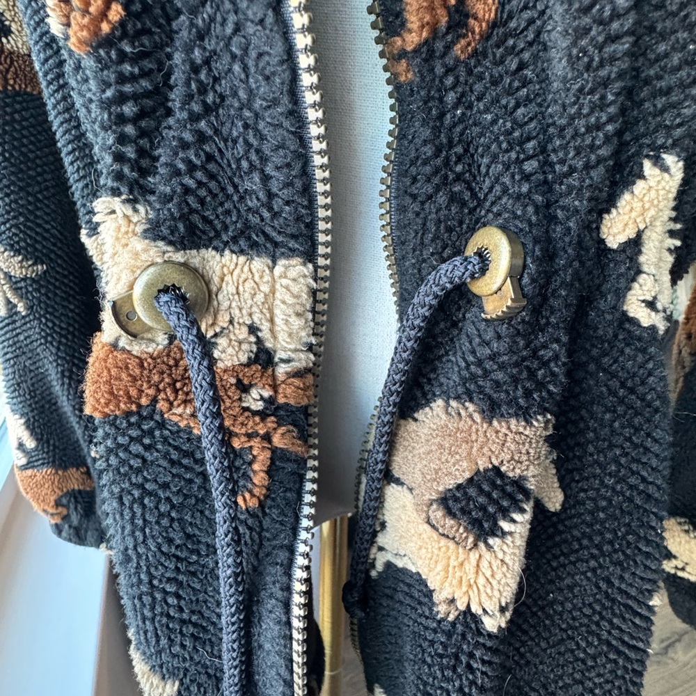 Tsunami Canada Horse Patterned Fleece Jacket VTG - Picture 3 of 8